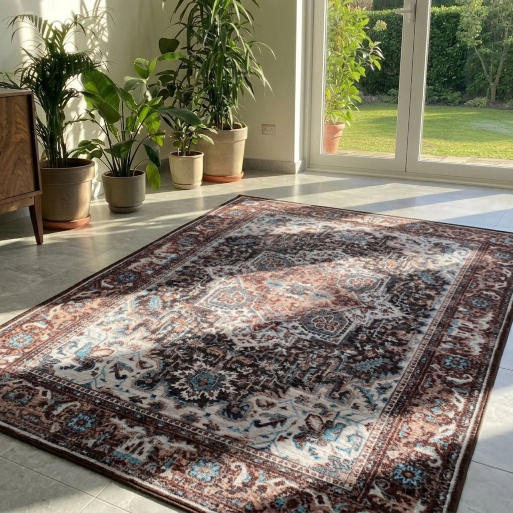 Dream Weaverz 121.92 cm  X 182.88 cm Silk Carpet (Rectangle, Brown)