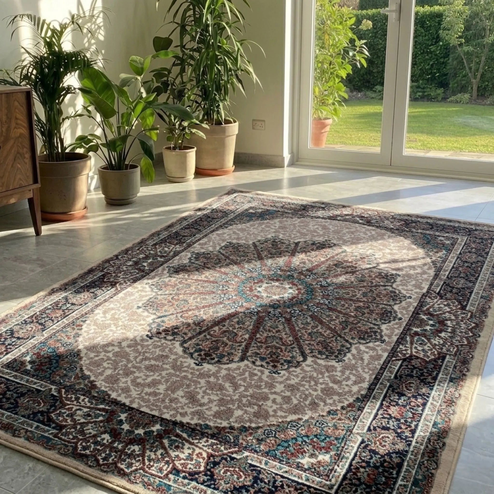 Dream Weaverz 121.92 cm  X 182.88 cm Silk Carpet (Rectangle, Maroon)