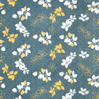 Dream Weaverz Polycotton King Fitted (Elastic) 260 TC Floral 1 Bedsheet with 2 Pillow Covers (Dark Green-White)