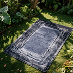 Dream Weaverz 91.44 cm  X 152.4 cm Silk Carpet (Rectangle, Black, White)