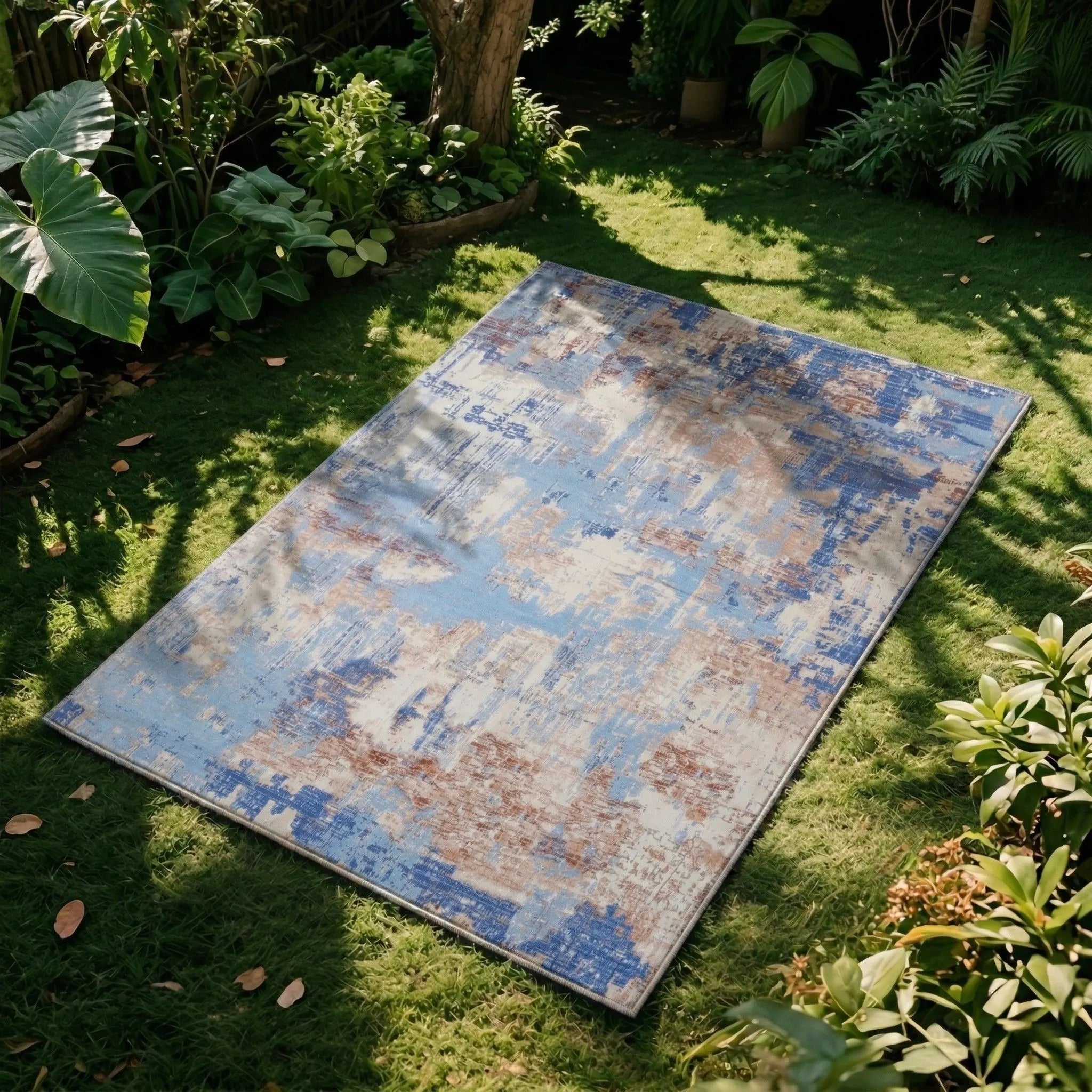 Dream Weaverz 91.44 cm  X 152.4 cm Silk Carpet (Rectangle, Blue)