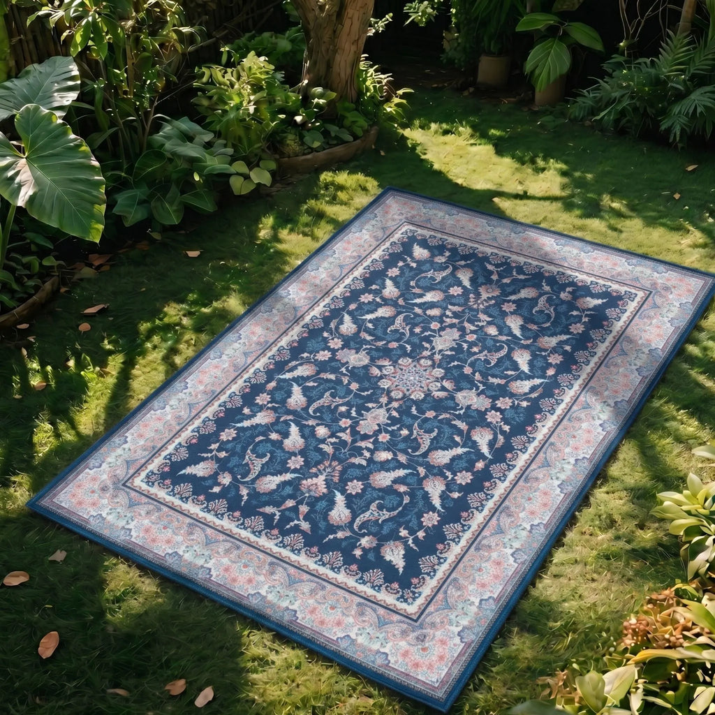 Dream Weaverz 91.44 cm  X 152.4 cm Silk Carpet (Rectangle, Blue)