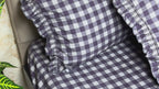 Dream Weaverz Home Polycotton (Flat) 260TC DoubleSIZE BEDSHEET(Ink Blue Check)